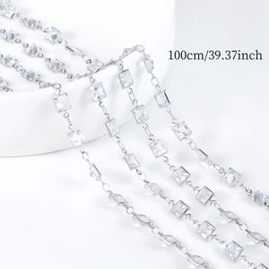 TEMU 100cm/39.37인치 모조 징크스 비즈, 구리 베이스, 반짝이는 인공 스타일, 목걸이, 팔찌, 귀걸이, 아름다운 선물 보석 부품 및 액세서리용 세련된 DIY 보석 만들기 키트