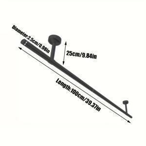 TEMU 1pc 러스틱 블랙 메탈 다용도 옷걸이 - 탈착 가능, 다재다능한 벽걸이 또는 천장 매달림, 공간 절약, 침실, 발코니, 욕실, 집, 옷장, 건조대용 다용도 걸이대