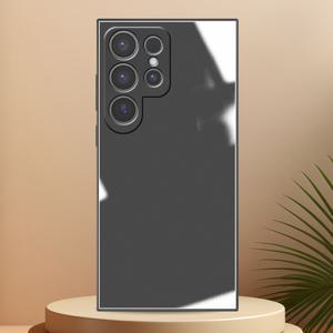 TEMU 폰 케이스: 사진 디자인 커스텀 아크릴 미러 폰 케이스, 고화질 픽셀, 매트 프레임, 삼성 갤럭시 S24/23/22 울트라 호환