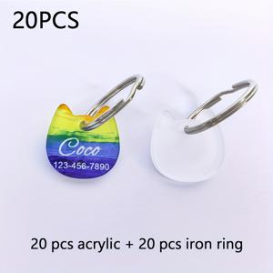 TEMU 20개의 승화 애완동물 명찰, 승화 아크릴 애완동물 번호판, 아크릴 방수 열전사 인쇄 재료 - 애완동물이 실용적으로 사용하기에 더 적합합니다. 열전사 공예 및 애완동물 식별을 위한 다양한 모양의 애완동물 태그.