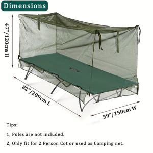 TEMU 2인용 캠핑 침대용 모기장