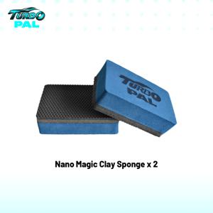 TEMU TURBOPAL 2개입 3겹 전문가용 클레이 스펀지, 나노 클레이 매트릭스로 스크래치 방지 오염 제거, 자동차, 보트, RV 및 가정용 다목적 사용, 습식 사용 최적화된 인체공학적 그립, 세라믹 코팅을 위한 프로 디테일링 준비