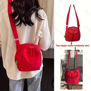 TEMU 2025년 트렌디한 여성용 경량 나일론 핸드백 - 숄더 또는 크로스바디 사용을 위한 넉넉한 공간을 갖춘 다용도 쉘 디자인|미니크로스백