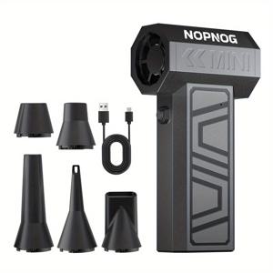 TEMU 차량용 제트 팬 눈 제거 타입-C 충전 전기 에어 더스터 휴대용 130000RPM 청소 블로워 툴 터보 블로워 5개 노즐 강력한 에어 블로워|차량용선풍기|악세사리|서큘레이터선풍기