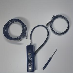 TEMU 새로운 스틸 케이블 자물쇠 절단 방지 도난 방지 네 자리 조합 자물쇠, 세 가지 크기의 스틸 브레이디드 케이블 + 드라이버 포함, 자전거 자물쇠/짐/체육관/창고 문/백팩/휴대용 스틸 케이블 자물쇠에 적합