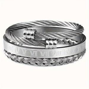 TEMU 로마 숫자 팔찌 3종 세트