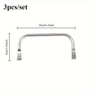 TEMU 3개 알루미늄 핸드백 프레임 - 내부 파이프 지지대, 연결을 위한 안전한 잠금 장치, 핸드백 제작에 적합, 수제 핸드백 부품 | 스타일리시한 핸드백 프레임 | 견고한 포장, 핸드백 부품, 지갑 제작