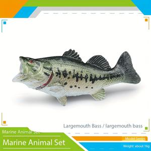 TEMU 9cm 길이의 고품질 레진 조각상 모델. 바다생물(대구, 돔, 배스, 통아귀, 연어 등) 모음. 홈 데코레이션에 완벽하며, 해산물 낚시 애호가를 위한 필수품.
