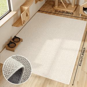 TEMU 1개, 두께 1cm 파인애플링형 펫 사료매트 & 고양이 스크래치패드 - 무자극한 냄새로 사람과 고양이가 함께 사용하기 편안. 내구성&견딤력