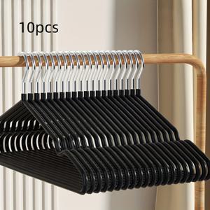 TEMU 미끄럼 방지 옷걸이, 검정색 물 담그기 옷걸이, 침실 수납, 세탁물 보관 보조, 침실 및 옷장용 고급 및 내구성 수납