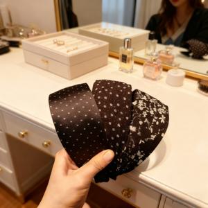 TEMU 3개 세트, 플로럴 & 도트무늬 와이드헤어밴드 – ·데이트나잇&포토샷에 완벽한 신선하고 달콤한/빈티지 아트풀 스타일