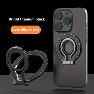 TEMU 1개 자석 폰 링 홀더 금속 데스크탑 홀더 아연 합금 금속 휴대폰 자석 스탠드 다기능 스포츠 피트니스 사무실 레저 차량용 자석 스탠드 모든 휴대폰 모델 범용 링 버클 홀더