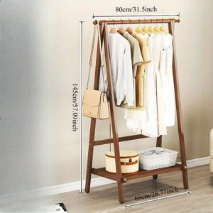 TEMU 스탠딩 옷걸이대 & 선반 포함 - 헤비듀티 공간절약형 옷장 정리대, 기숙사, 소형 아파트용 - 조립식 멀티 의류 건조 시스템|빨래건조대