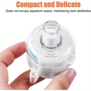 TEMU 나노 수조 필터 에어 스톤 포함 - 조용한 내부 스펀지 메커니즘, 분리형 & 쉬운 청소 디자인, 소형 수조 1-5갤런용 컴팩트 필터, 나노/피코 수조 호환 (펌프 미포함)