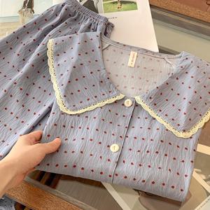 TEMU 여성용 파자마 봄/가을 긴팔 바지 외출복 가능 여성 홈웨어 세트 만화 귀여운 할인 이벤트 투피스 핫 스타일 2025년 신상 봄/여름 여성용 파자마 여성 스타일|잠옷