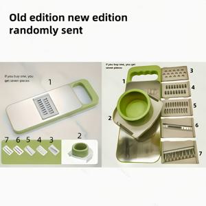 TEMU 주방 액세서리: 스테인리스 스틸 와이어 커터 7종 세트, 다기능 야채 다지기 도구, 와이어 스크래퍼, 주방용 감자 와이어 스크래퍼|야채다지기