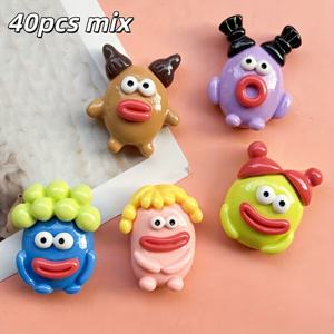 TEMU 40개 만화 글로시 빅 마우스 추가 - 레진 공예 펜던트 - 공예 애호가를 위한 주얼리, 목걸이 및 팔찌 필수품|키링부자재