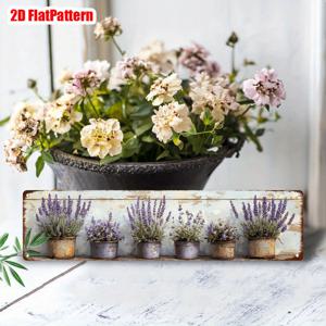 TEMU 2D 플랫, 대형 빈티지 라벤더 꽃 벽걸이 사인 - 러스틱 메탈 프렌치 컨트리 플랜터 장식, 10cm x 40cm 철제 행잉 플랜트 디스플레이, 홈, 카페, 웨딩 & 파티용 - 전기 불필요, 야외 레트로 선물 & 식물 애호가를 위한 2D 플랫