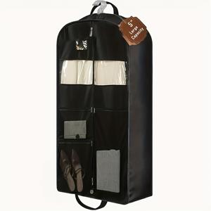 TEMU 여행용 5인치 가셋 헤비듀티 의류 가방, 43인치 수트 가방, 옷장 보관용 행거 옷가방, 포켓 포함, 남성용 수트 홀더, 셔츠, 코트, 드레스, 수트용