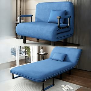 TEMU 3-in-1 변신 슬리퍼 체어 - 5단계 조절 가능한 등받이 & 요추 지지대, 접이식 공간절약형 소파 베드, 패딩 다기능 좌석 (소형 공간/아파트용), 숨겨진 금속 다리 (홈오피스/거실용 내구성)|좌식의자|쇼파침대