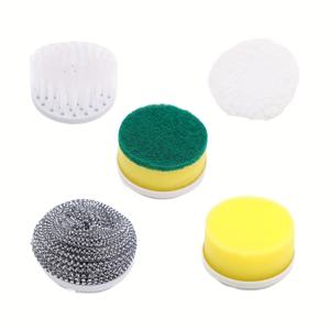 TEMU 5/10개입 전동 스파이너블 스크러버 교체 헤드 - 욕조, 타일, 바닥, 벽, 창문 & 싱크대 청소용 파워 브러시 부착물, 청소 액세서리