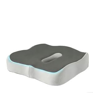 TEMU 인체공학적 메모리폼으로 제작된 차량 및 사무실 의자용 메모리폼 시트 쿠션 - 부드러운 폴리에스터 커버, 세탁 가능, 혼합 색상, 압력 완화 및 허리 지지용 디자인, 장시간 앉아 있어도 편안함, 고품질 혼방 소재