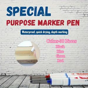 TEMU 깊은 구멍에 특화된 긴 팁 마킹 펜 30개 세트. 독특한 유성 포뮬러를 사용하여 목공 작업에 적합합니다. 세라믹, 욕실 부속품, 장식 목재 프로젝트에 마킹하기에 완벽합니다.