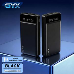 TEMU GYX 휴대용 보조배터리 20000/10000mAh 파워뱅크, 2개 출력 및 2개 입력, PD USB C 입력/출력 고속 휴대폰 충전 외장 배터리 팩 백업, 여행 필수품 아웃도어용, 아이폰 17/16/15, 삼성 갤럭시 LG 등 안드로이드용|보조배터리|C타입충전기|보조배터리20000