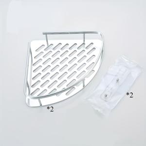 TEMU 2개 스테인리스 스틸 욕실 수납 랙 - 방수, 드릴 불필요 벽걸이형 코너 정리대, 샴푸 및 비누 보관에 적합, 가정 및 차고 수납 및 정리용, 선반|화장실선반