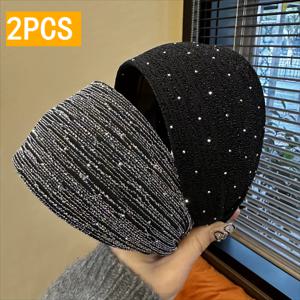 TEMU 2개 세트 빈티지 하이 크라운 헤어밴드 - 모래시계와 별하늘 디자인, 여성용 와이드 헤어밴드, 크리스마스/추수감사절/생일 선물로 완벽, 우아함을 더하는 여성을 위한 이상적인 선물|머리띠