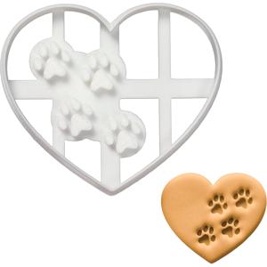 TEMU 1개 하트 발자국 쿠키 커터 | 아이싱, 케이크 장식, 쿠키 압착에 적합 - 발렌타인데이, 필수 베이킹 용품, ZIZI 플라스틱 재질 - 완벽한 선택
