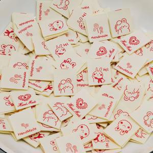 TEMU 100개 수제 패브릭 라벨 