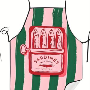 TEMU 정어리 맥시멀리스트 남녀공용 앞치마 주방 요리 미용사용 앞치마