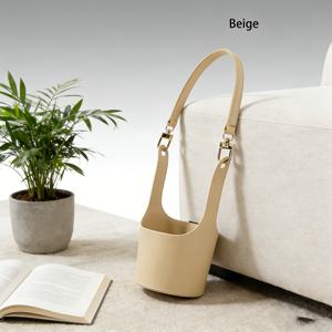 TEMU PU 가죽 컵 슬리브 가방, 탈부착 크로스바디 체인 스트랩, 보온 단열 안감, 휴대용 스타일리시 파우치, 여성용 선물, 여행 쇼핑 액세서리, 커피컵/버블티 캔용|소품샵