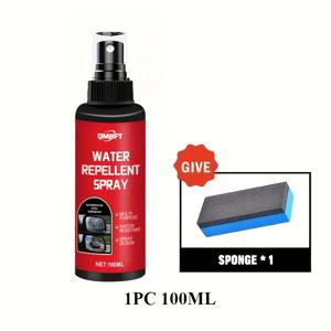 TEMU 1개 100ml 다용도 방수 스프레이 | 자전거 헬멧 및 자동차 유리창용 내구성 나노 방수 코팅, 안전을 위한 시야 향상, 선명한 시야, 빨간색, 배터리 없음