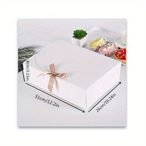 TEMU 리본이 달린 흰색 통합 선물 상자 5개 세트. 선물 보관, 휴일 용품, 생일 파티 용품, 파티 용품, 웨딩 사탕 선물 상자에 적합하며 세 가지 크기로 제공됩니다.