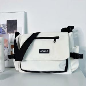 TEMU 고품질 옥스포드 대각선 크로스백 청소년 남성 패션 캐주얼 숄더백 솔리드 컬러 캔버스 틴 남성 메신저백|남자크로스백|남자가방|에코백