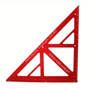 TEMU 다기능 대형 알루미늄 합금 목수 삼각자, 90/45도 각도 측정용 고정밀, 스케일