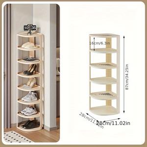 TEMU 1PC 멀티 레이어 코너 랙, 신발 랙, 좁은 신발 캐비닛, 신발 보관 랙, 가정 장식, 크리스마스 선물, 새해 선물, 남자를 위한 선물, 여자를 위한 선물