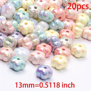 TEMU 13mm 20개 랜덤 혼합 마카롱 컬러 꽃 아크릴 비즈 DIY 액세서리 만들기용
