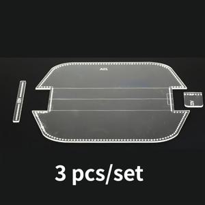 TEMU 가죽 공예, 재봉 패턴, 연필 상자 및 연필 케이스용 아크릴 가죽 템플릿 3개 세트|필통