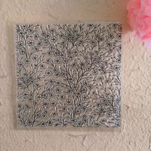 TEMU 스크랩북 및 카드 만들기용 플로럴 클리어 실리콘 스탬프 - 장식 공예 고무 인장, PVC 소재