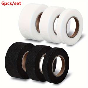 TEMU 다용도 테이프 6롤, 패브릭 접착 테이프 162야드, 의류 수선 및 재봉 프로젝트에 적합, 바지, 드레스, 커튼 등에 완벽