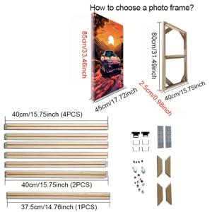 TEMU 1세트 고급 원목 벽걸이 액자 DIY 포스터 프레임, 갤러리 걸기용 테이블탑 액자, 그림 또는 포스터 설치 및 스트레칭 벽화, 홈 , 생일 선물, 크리스마스, 새해, 부활절 선물