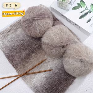 TEMU 3개 묶음, 섹션 염색 알파카 바다, 컬러풀 알파카 바다, 니트 스웨터, 숄, 손으로 짠 원사 묶음