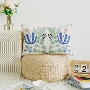 TEMU 1개 컬러풀 자수 쿠션 베개커버, 파티 멀티룸 장식, 숨겨진 지퍼, 베개솜 미포함 세탁기 사용 가능