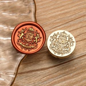 TEMU 원피스, 유럽 스타일, 클래식 엠블럼, 레터 시리즈, 분리 가능, 왁스 실 스탬프 헤드, 공예, 선물 포장, 봉투 봉인, 파티 초대장 [왁스 미포함]|실링왁스