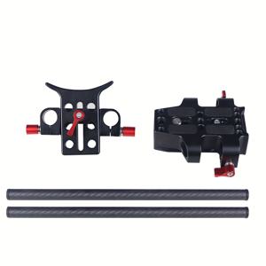 TEMU 15mm 로드 레일 클램프 마운팅 베이스 플레이트 브래킷 - 소니 A7C, 캐논, 파나소닉, DSLR 리그 지지 시스템용