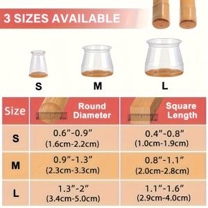 TEMU 32개 실리콘 의자 다리 바닥 보호대 | 스툴 다리 보호 캡, 나무 바닥 미끄럼 방지 의자 다리 커버