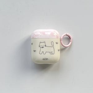 TEMU 세련되고 귀여운 고양이 모양 이어폰 케이스, 포함, 라이트 핑크 색상, 에어팟 1, 2, 3, 4, Pro, Pro 2, Pro 3 호환